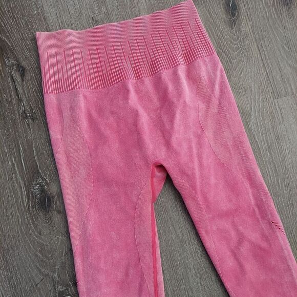 Mono B. High Waist Perforated Pink Leggings S - Picture 2 of 9